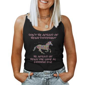 Don't Be Afraid Of Being Yourself Quotes About Individuality Women Tank Top | Mazezy