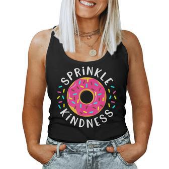 Donut Sprinkle Kindness Girls Doughnut Lover Women Tank Top - Seseable