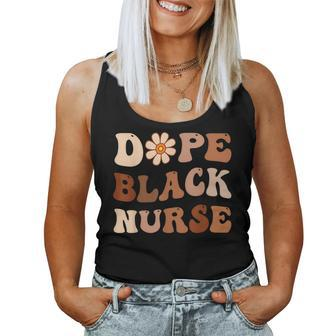 Dope Black Nurse Melanin Women Black History Month Nurse Women Tank Top Basic Casual Daily Weekend Graphic - Seseable