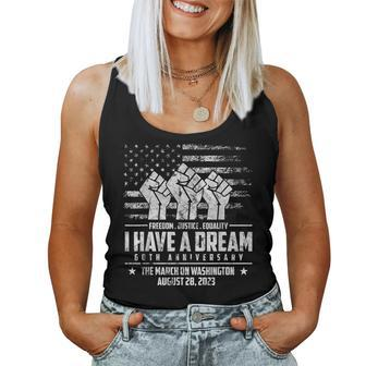 I Have A Dream 60Th Anniversary American Flag Women Tank Top | Mazezy
