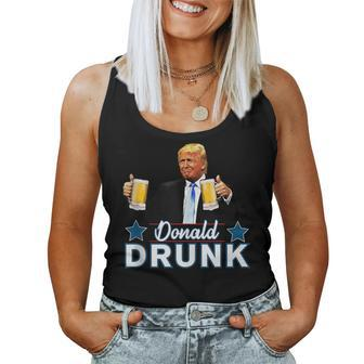 Drinking Presidents Trump 4Th Of July Donald Drunk Women Tank Top | Mazezy