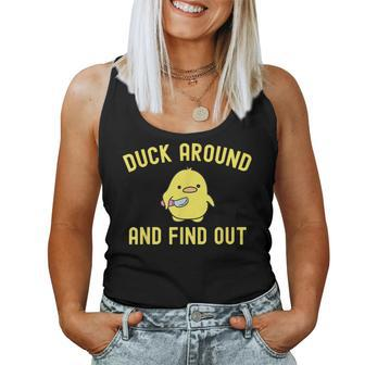 Duck Around And Find Out Knife Duck Women Tank Top - Seseable