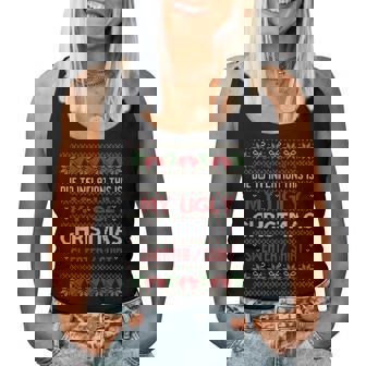 Due To Inflation This Is Ugly Christmas Sweaters Fun Women Tank Top - Seseable