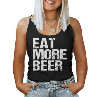 Eat More Beer |Funny Drinking Alcoholic Humor Pun Women Tank Top Basic Casual Daily Weekend Graphic - Thegiftio UK
