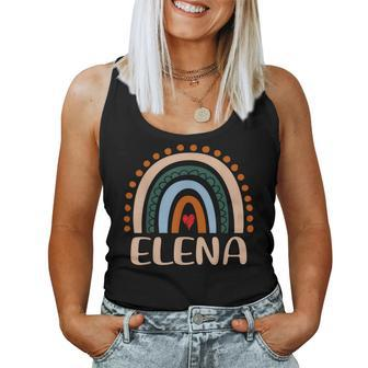 Elena Name Personalized Rainbow Elena Women Tank Top | Mazezy