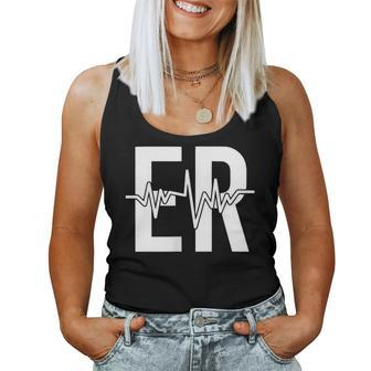 Emergency Department Er Nurse Front Back Emergency Room Women Tank Top Basic Casual Daily Weekend Graphic - Seseable