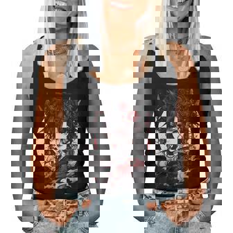 Enigmatic Enchantress Japanese Gothic Girl Graphic Design Women Tank Top Weekend Graphic - Thegiftio