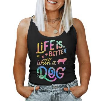Estrela Mountain Dog Life Is Better With My Dog Mom Dad Women Tank Top | Mazezy UK