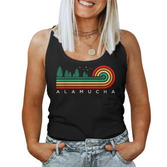 Evergreen Vintage Stripes Alamucha Mississippi Women Tank Top | Mazezy