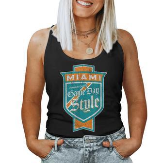 Faded Miami Beer Label Miami-Dade County Pride Women Tank Top - Seseable