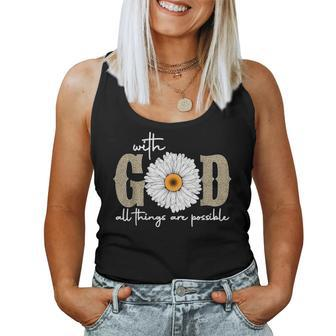 Faith For Christian With God All Things Are Possible Women Tank Top