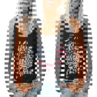 Faith Family Freedom American Flag Skeleton Heart Christian Faith Women Tank Top | Mazezy