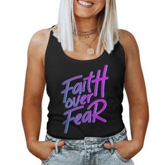 Faith Over Fear 90S Style Christian Women Tank Top | Mazezy