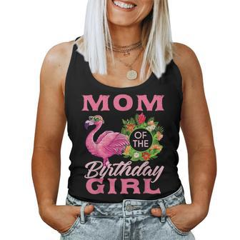 Family Flamingo Matching - Mom Of The Birthday Girl Women Tank Top | Mazezy