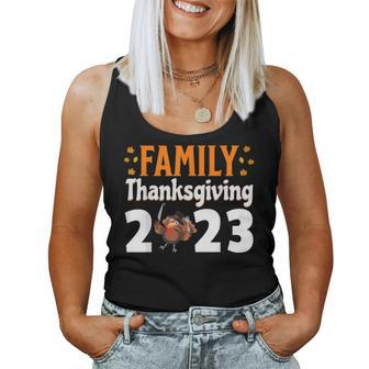 Family Thanksgiving 2023 Fall Autumn Turkey Matching Family Women Tank Top - Monsterry