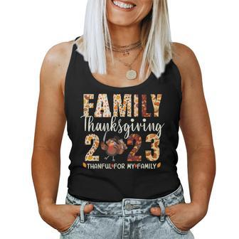 Family Thanksgiving 2023 Fall Autumn Turkey Matching Family Women Tank Top | Mazezy