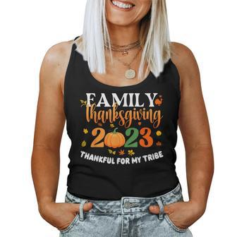 Family Thanksgiving 2023 Fall Autumn Turkey Matching Family Women Tank Top - Thegiftio UK