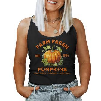 Farm Fresh Pumpkins Fall Harvest Women Tank Top | Mazezy