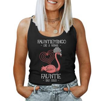 Fauntiemingo Fauntie Flamingo Lover Auntie Aunty Tita Tia Flamingo Women Tank Top | Mazezy