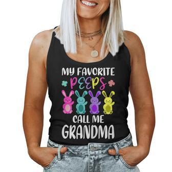 My Favorite Peeps Call Me Grandma Gamma Easter Bunny Women Tank Top | Mazezy UK