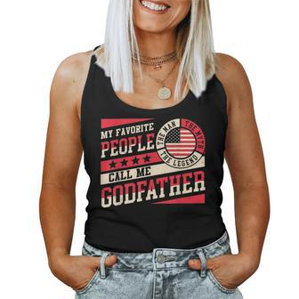 My Favorite People Call Me Godfather Men Vintage Godfather Women Tank Top | Mazezy