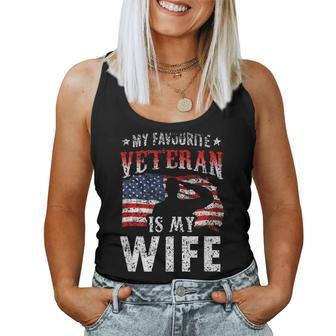 My Favorite Veteran Is My Wife Veterans Veteran's Day Team Women Tank Top - Thegiftio UK