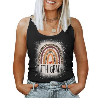Fifth Grade Rainbow Bleached 5Th Grade 1St Day Of School Women Tank Top Weekend Graphic - Monsterry CA