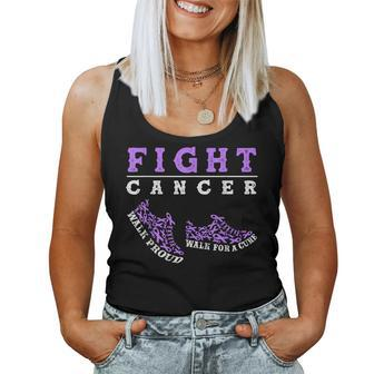 Fight All Cancer Awareness Cancer Warrior Ribbon Men Women Women Tank Top | Mazezy