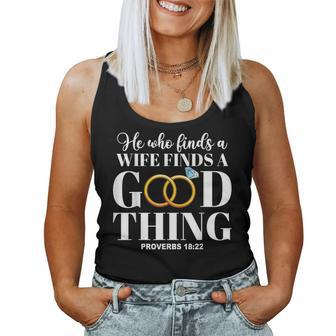 He Who Finds A Wife Finds A Good Thing Couple Matching Women Tank Top - Monsterry CA