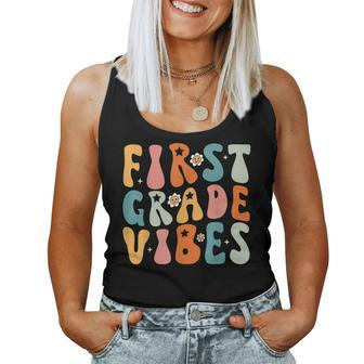 First Grade Vibes 1St Grade Team Colorful 1St Day Of School Women Tank Top | Mazezy