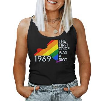 The First Pride Was A Riot 1969 Lgbtq Rainbow Gay Pride Nyc Women Tank Top | Mazezy