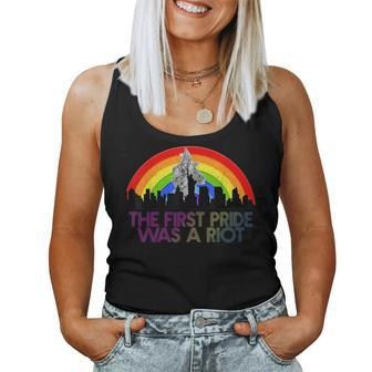 The First Pride Was A Riot Pride Parade Nyc 50Th Anniversary Women Tank Top | Mazezy