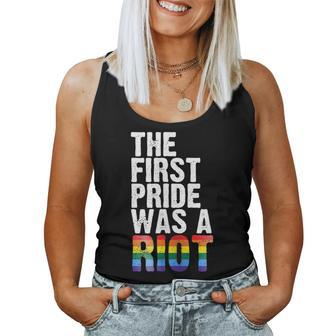 The First Pride Was A Riot Pride Parade Nyc 50Th Anniversary Women Tank Top | Mazezy