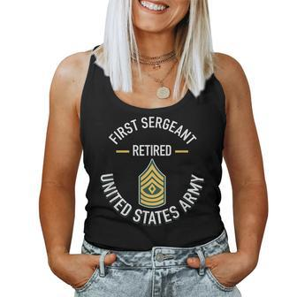 First Sergeant 1Sg Retired Army Military Retirement Gifts Women Tank Top Basic Casual Daily Weekend Graphic - Thegiftio UK