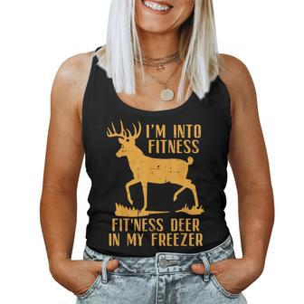 Into Fitness Fit Ness Deer Freezer Hunting Men Women Women Tank Top | Mazezy