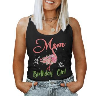 Flamingo Birthday Matching Mom Group Outfit Women Tank Top | Mazezy