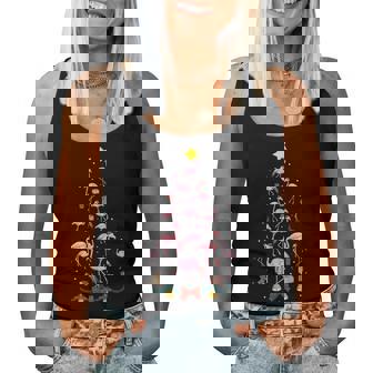 Flamingo Christmas Tree Ornament Decor For Women Flamingo Women Tank Top | Mazezy