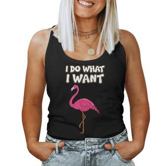 Flamingo Lover Tropical Bird - Flamingo I Do What I Want Flamingo Women Tank Top | Mazezy