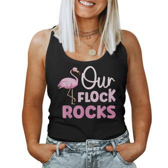 Our Flock Rocks Flamingo Family Matching Vacation Women Tank Top | Mazezy