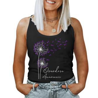 Flower Dandelion Faith Hope Love Purple Overdose Awareness Women Tank Top