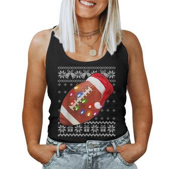 Football Christmas Ugly Christmas Sweater Women Tank Top - Seseable