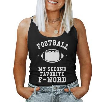 Football Is My Second Favorite F Word Men Husband Guy Season Women Tank Top | Mazezy