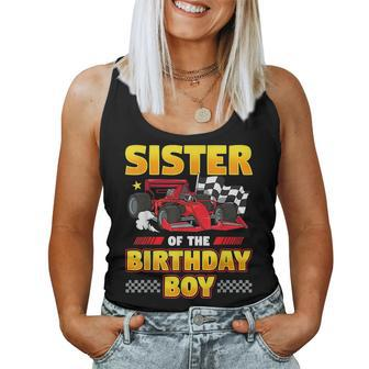 Formula Race Car Sister Of Birthday Boy Party Racing For Sister Women Tank Top | Mazezy