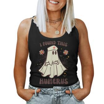 I Found This Humerus Ghost Nurse Halloween Women Tank Top | Mazezy CA