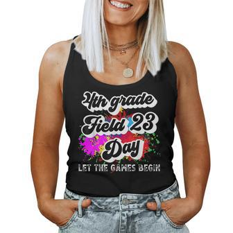 Fourth Grade Field Day 2023 Let The Games Begin Kids Teacher Women Tank Top Basic Casual Daily Weekend Graphic - Thegiftio UK