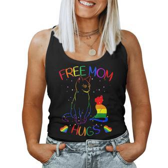Free Mom Hugs Cat Rainbow Heart Lgbt Gay Lesbian Trans Pride Women Tank Top Basic Casual Daily Weekend Graphic - Thegiftio UK