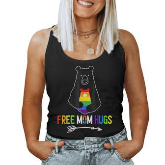 Free Mom Hugs Pride Lgbtq Gay Rainbow Flag Mama Bear Women Tank Top | Mazezy