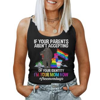 Free Mom Hugs Proud Mama Bear Lgbt Gay Pride Lgbtq Parade Women Tank Top Basic Casual Daily Weekend Graphic - Seseable