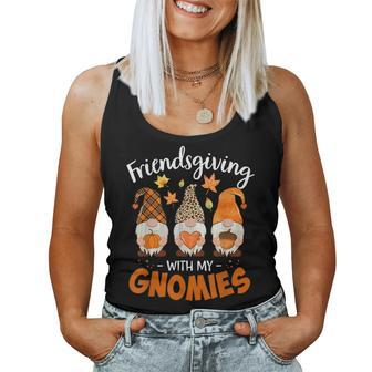 Friendsgiving With My Gnomies Thanksgiving Gnome Women Tank Top - Monsterry