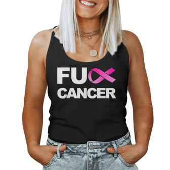 Fuck Cancer Breast Cancer Awareness Pink Ribbon Women Tank Top - Thegiftio UK